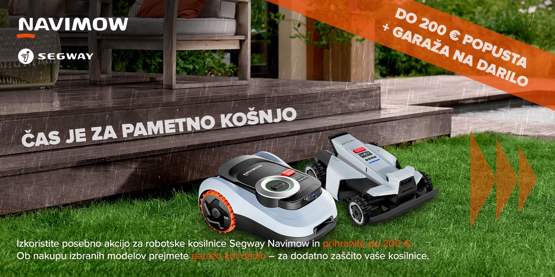 Segway kosilnica + garaža na darilo
